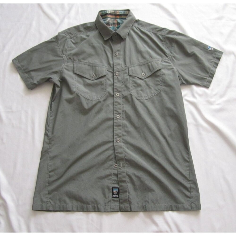 Men's Kuhl Eluxur Polyester Short Sleeve Shirt Sz Small (MT640)